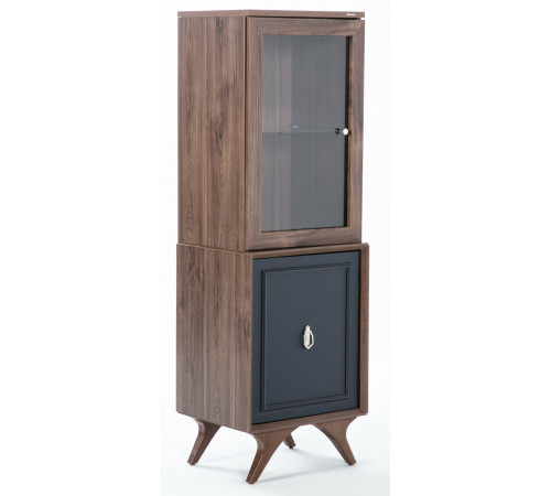 Одностворчатый шкаф витрина для посуды в гостиную Алегро ALEG-12