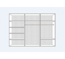 Шестистворчатый шкаф для одежды Анита (беж)