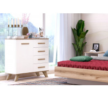 Комод 900 Вега Скандинавия (глянец, белый + дуб каньон) Комод 900 Вега Скандинавия (глянец, белый + дуб каньон)