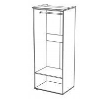 Двухстворчатый шкаф для одежды в гостиную Романтика ВК-09-17 Двухстворчатый шкаф для одежды в гостиную Романтика ВК-09-17