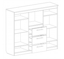 Широкий комод с баром для гостиной Элана, цвет Бодега белая Широкий комод с баром для гостиной Элана, цвет Бодега белая