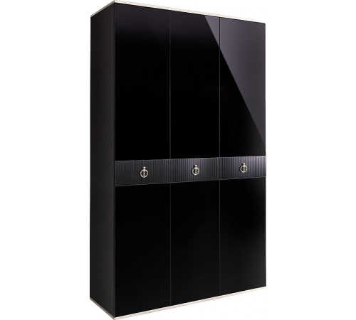Трехстворчатый шкаф для одежды  Rimini Solo РМШ2/3 (s) (черный) Трехстворчатый шкаф для одежды  Rimini Solo РМШ2/3 (s) (черный)