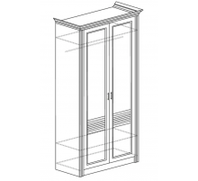 Двухдверный шкаф для одежды Орлеан 835 ясень темный Двухдверный шкаф для одежды Орлеан 835 ясень темный